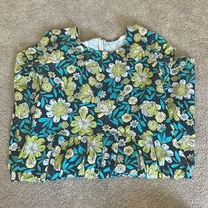Navy, green, blue dress